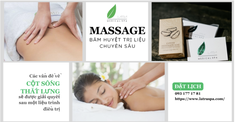 Lưng khỏe, sống vui nhờ liệu trình massage bấm huyệt trị liệu chuyên sâu về cột sống thắt lưng tại Lá Trà Medical Spa