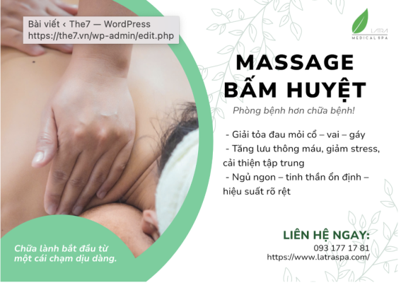 Massage Bấm Huyệt Định Kỳ Tại Lá Trà Medical Spa – Giúp Cơ Thể Làm Việc Lâu Dài Mà Không Kiệt Sức